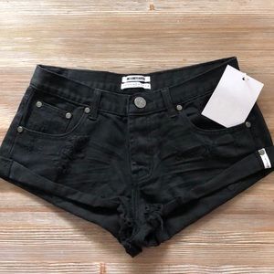 One by One teaspoon black ‘Bandits’ shorts